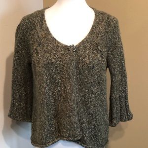 So Wear it Declare It Knit Sweater W/Bell 3/4 Arms